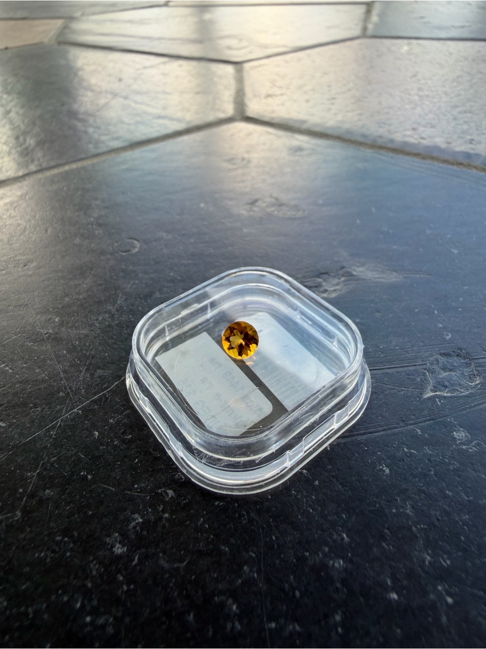 Faceted round citrine 6mm round .70 carats